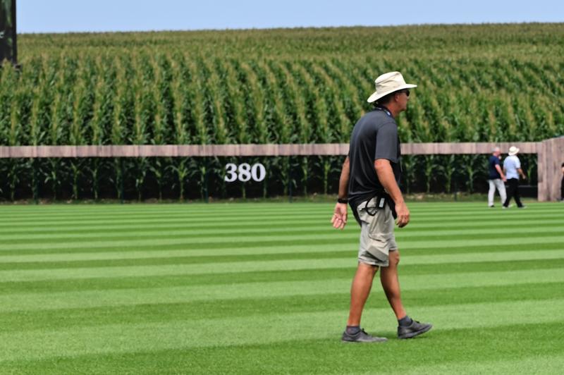 MLB at Field of Dreams Game baseball stadium cornfield BrightView Murray Cook